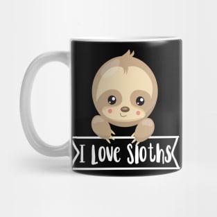 I Love Sloths Funny Sloth Shirt Mug